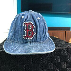 Boston Red Sox New Era 59FIFTY Fitted Hat 7 1/2 Vintage Denim MLB B Logo